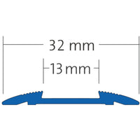 Bemaßte Zeichnung des Treppenprofil für Sicherheitseinlage mit Angabe der Breite