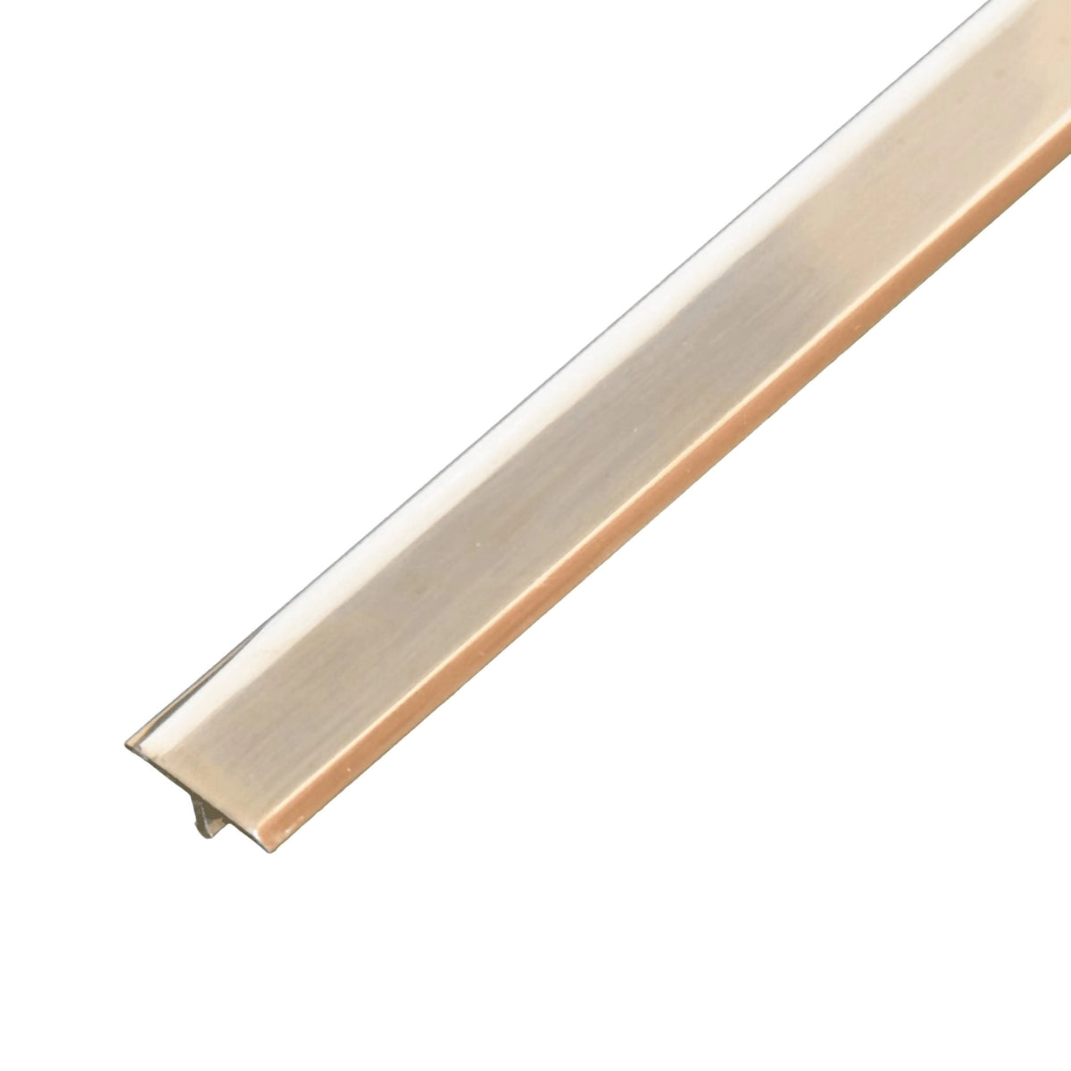 Übergangsprofil T-Form Messing poliert - 14 mm