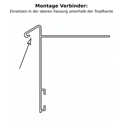 Connector for balcony angle profile with drip edge - Ansicht 2