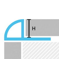 DURAL kwartrond profiel aluminium betongrijs