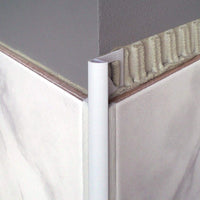 Kwartrond profiel aluminium wit