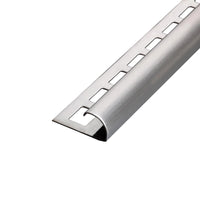 Viertelkreisprofil Edelstahl gebürstet mit quadratisch gestanztem Schenkel