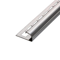 Viertelkreisprofil Edelstahl natur mit quadratisch gestanztem Schenkel