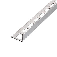 Winkelprofil Edelstahl natur mit quadratisch gestanztem Schenkel