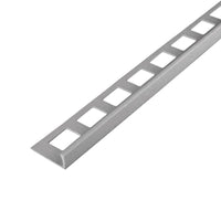 Winkelprofil PVC grau mit quadratisch gestanztem Schenkel