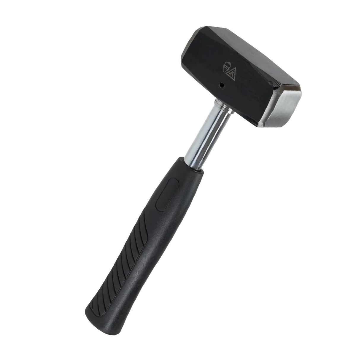 Fäustel-Hammer aus Metall mit schwarzem Griff